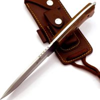 Azmera Bushcraft Hunting Knife with Fire Starter, Stainless Steel Fixed Blade Survival Knife,Handmade Knife with Leather Sheath, Outdoor Knife, Camping Knife - Image 4
