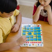 Melissa & Doug Flip to Win Travel Memory Game - Wooden Game Board, 7 Double-Sided Cards Road Trip Essentials for Kids, Hangman for Kids, Memory Toy for Toddlers and 5+ - Image 3