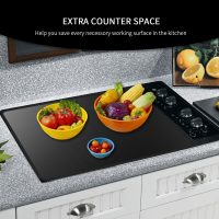 Electric Stove Top Cover - 29.5 * 21Inch 1mm Extra Thick Silicone Coated Fiberglass Heat Resistant Glass Ceramic Stovetop Protector Mat, Prevents Scratching, Expands Usable Space - Image 4