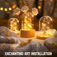 Minetom Solar String Lights for Outside, 33Ft 100 LED Outdoor Solar Fairy Lights, 8 Modes Balcony Lights for Tree Patio Christmas Party Wedding Decor (Warm White) - Image 9