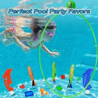 Jasonwell Pool Toys Diving Rings - 28PCS Swim Thru Rings Pool Game Diving Toys with Dive Ring Underwater Treasures Torpedo Bandits Fish Toy Fun Water Swimming Toy for Boys Girls Kids Teens Adults - Image 6
