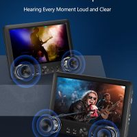WONNIE 10.5" Two Car DVD Players Portable Dual Screen Headrest Video Player, Play a Same or Two Different Movies with 5-Hour Rechargeable Battery,2 AC Adapters,2 Mounting Brackets,Support USB/SD Card - Image 4
