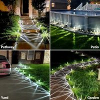 DenicMic Solar Lights Outdoor 10 Pack Waterproof 6000K Cold White LED Stainless Steel Stake for Pathway Yard Garden Driveway Solar Powered Outside Decor - Image 4