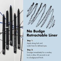 e.l.f. No Budge Retractable Eyeliner, Creamy, Ultra-Pigmented & Waterproof, Creates Bold & Defined Lines, Vegan & Cruelty-Free, Black - Image 3