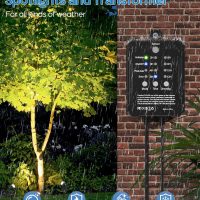 HIBOITEC Low Voltage Landscape Lighting with Transformer Photocell Sensor and Timer Spotlights Kit 52FT ETL Approved Wire Dimmable Waterproof 2700K for House Yard Trees Garden Plants Outdoor 6 Packs - Image 5