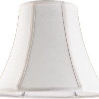 Creme White Bell Lamp Shades Set of 2 Medium Shade 6.7``Top x 13``Bottom x 10``High(Spider) Traditional Lampshade for Table & Bedside Lamp - Replacement Lampshades By JERHOUS - Image 6