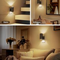 Night Lights Plug into Wall, Dimmable Night Light Plug in, Modern Night Lights with Dusk to Dawn Light Sensor, Soft White 3000K, 0-100LM Adjustable Brightness Nightlight for Hallway Bedroom, 2 Pack - Image 5