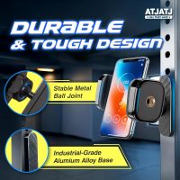360° Rotatable Magnetic Phone Holder for Gym, Workout Phone Magnet Mount, Portable Gym Accessories Attach to Metal Surface, Universal Phone Stand for Content Creation Compatible with All Smartphones - Image 6