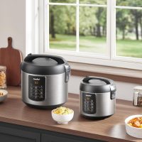 COMFEE' Compact Rice Cooker, 6-in-1 Stainless Steel Multi Cooker, Slow Cooker, Steamer, Saute, and Warmer, 2 QT, 8 Cups Cooked(4 Cups Uncooked), Brown Rice, Quinoa and Oatmeal, 6 One-Touch Programs - Image 7
