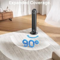 Dreo Tower Fan for Bedroom, 25ft/s Velocity Quiet Floor Fan, 90° Oscillating Fans for Indoors with 4 Speeds, 4 Modes, 8H Timer, Standing Fans, Bladeless Fan, Black, Nomad One (DR-HTF007) - Image 5