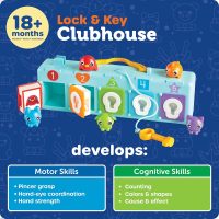 Learning Resources Lock & Key Clubhouse, Counting and Fine Motor Games, Combination Lock Toy , Montessori Activity Center For Kids, Preschool Learning Activities, Boy and Girls Gifts - Image 5