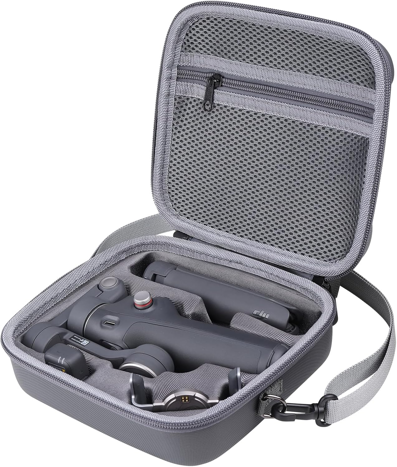Travel Case for DJI OM 7P/ OM7 – Portable Storage Bag Hardshell Carrying Case Fits DJI Osmo Mobile 7/7P Smartphone Gimbal Stabilizer and Accessories(Grey)