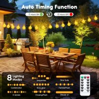 Minetom Crystal Globe String Lights Battery Operated - 17 ft 30 LED Globe Fairy Lights with Remote and 8 Modes, Waterproof for Bedroom Tent Loft Camping Porch Patio Party Wedding Decor, Warm White - Image 9