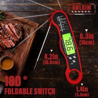 AWLKIM® Meat Thermometer Digital - Instant Read Waterproof Food Thermometer with Backlight for Cooking, Grill, Candy, Kitchen & Stocking Stuffers for Men - Red - Image 3