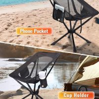 Portable Chairs for Adults Foldable, Fast Setup, Lightweight & Small Folding Chair with Cup Holder, Side Pocket and Carry Bag - Support 350 LBS - Image 7