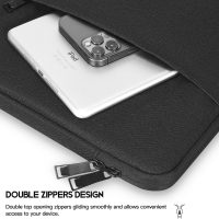 CaseBuy MacBook Pro 16 inch Sleeve Protective Case for 16-inch New MacBook Pro M4/M3/M2/M1 Pro/Max A3186 A3403 A2991 A2780 A2485 2025-2021, Water-Resistant Laptop Bag with Accessory Pocket -Black - Image 4