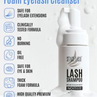 STACY LASH Eyelash Extension Shampoo + Brush / 1.69 fl.oz / 50ml / Eyelid Foaming Cleanser/Wash for Extensions & Natural Lashes/Safe Makeup Remover/Supplies for Professional & Home Use - Image 4