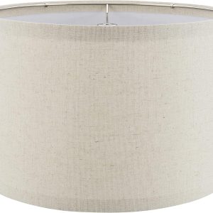 Aspen Creative 38301, Contemporary Design Collapsible Drum Spider Shade, 12" Top x 12" Bottom x 8" Height, Oatmeal Linen