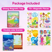 Mocoosy Magnetic Dress Up Dolls for Girls, Princess Mermaid Fairy Ballerina Magnet Dolls Dress Up Kits, Travel Game Car Road Trip Airplane Activity Toys Birthday Gifts for Toddler Girls Ages 3 4 5 6 7 - Image 3