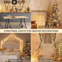 suddus Indoor String Lights with Remote, Warm White Christmas Lights Plug in with Timer, 33ft 100 LED Twinkle Fairy Lights for Bedroom Xmas Tree Wreath Patio Garden Party Spring Outdoor Decorations - Image 6