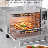 Nuwave Bravo Pro Smart 21QT Toaster Oven Air Fryer Combo, Convection Oven Countertop, 10 functions all in 1, with even & quick crisp technology, 50-450°F, 1800W, Stainless Steel - Image 5