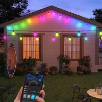 Govee Smart Outdoor String Lights H7015, 48ft RGBIC Outdoor Lights with 15 Dimmable LED Bulbs, IP65 Waterproof, Color Changing Warm White Lights with 47 Scene Modes for Patio, Backyard, App Control - Image 8