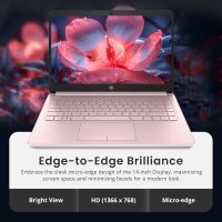HP Flagship 14" Laptop with 1 Year Office 365 | 16GB RAM | 1.22TB Storage(64GB eMMC & 160GB Docking Station & 1TB Cloud Storage) | Intel 4-Core Processor| Webcam | Wi-Fi | Windows 11 | Pink - Image 4