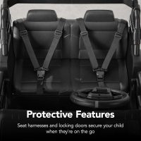 Best Choice Products Kids 24V 2-Seater Electric Ride On Car Truck w/ 132lb Weight Capacity, Parent Control, Bluetooth, LED Lights - Black - Image 7