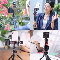 Metal Phone Tripod Mount 3 Cold Shoes & Arca Port, 360° Smartphone Tripod Adapter for iPhone Samsung Cell Phone Stand Holder for Desktop Video Live Streaming Vlogging Rig - Image 6