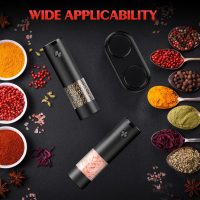 Electric Salt and Pepper Grinder Set Automatic Battery Pepper Mill Shakers Adjustable Coarseness Upgraded Larger Capacity with Led Home and Kitchen Appliances for New House Warming Gifts - Image 5