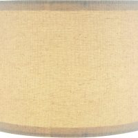 Aspen Creative 38301, Contemporary Design Collapsible Drum Spider Shade, 12" Top x 12" Bottom x 8" Height, Oatmeal Linen - Image 2