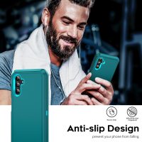LeYi Compatible for Samsung Galaxy-A13-5G-Phone Case: Samsung A13 Phone Case with Tempered Glass Screen Protector, 3 in 1 Rugged Cover, Military Grade Shockproof Funda para Galaxy A 13 5G Case, Teal - Image 6