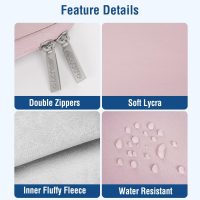 MOSISO Laptop Case 13.3 inch, 13-13.3 inch Laptop Sleeve Bag Compatible with MacBook Air/Pro 13 / Pro 14, HP Dell ASUS Lenovo Notebook, Neoprene Computer Sleeve Bag with Small Case, Baby Pink - Image 3