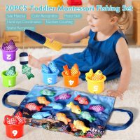 Montessori Toys for 1 Year Old Boy Girl Gifts, Cloth Fishing Game Toddler Toy 1-3, Sorting Learning Baby Toys 6-12-18 Months, One Year Old Girl Boy Birthday Gifts - Image 2