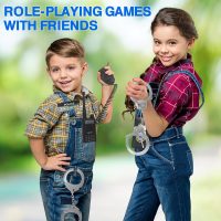 Police Toys, Police Pretend Play Toys for Dress Up, Role Play Set with Police Accessories, Handcuffs, Warning Light, Police Badge, Birthday Halloween Christmas Gifts - Image 2