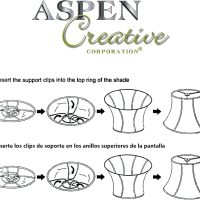 Aspen Creative 38004 Traditional Handsewn Bell Shaped Collapsible Spider Construction Lamp Shade in Cream, 8" Top x 17" Bottom x 13" Slant, Set of 1 - Image 9