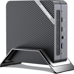 MINISFORUM Venus Series UM560 XT Mini PC AMD Ryzen 5 5600H 32GB + 512GB PCIe SSD, DDR4 Micro PC, 2.5G LAN, 2xHDMI,1xUSB-C Triple 4K Outputs,4xUSB, AMD Radeon Graphics Desktop Computer