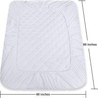 Utopia Bedding Queen 2 Pack Quilted Fitted Mattress Pad, Queen Size, Elastic Fitted Mattress Topper Protector and Cover Stretches up to 16 Inches Deep, Machine Washable (White) - Image 4