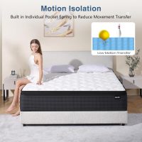 Queen Size Mattress, 12 Inch Hybrid Memory Foam Queen Mattress in a Box, Pressure Relief, Medium Firm, CertiPUR-US - Image 4