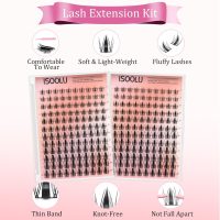 Fairy Lash Clusters Manga Individual Lashes C Curl Wispy Eyelash Clusters WideSpan Eyelash Extension Kit with Lash Bond and Seal Wet-Look Spiky Cluster Lashes (Fairy Kit) - Image 2