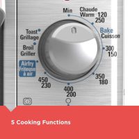 BLACK+DECKER Crisp 'N Bake Air Fry Countertop Convection Toaster Oven, XL Capacity, 8-Slice, 5-in-1, Fits 9” x 13” pan,12” Pizza, 60-Min Timer, Bake, Broil, Air Fry, Toast, Keep Warm, Stainless Steel - Image 5