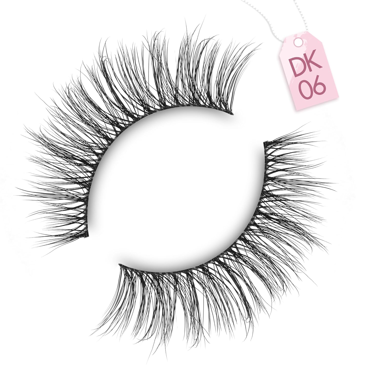 Onlyall Natural Lashes Wispy Lashes Natural Look False Eyelashes Natural Flared Eyelashes False Eye Lashes Soft Fluffy Lashes 7 Pairs D-K06, Black - Image 8