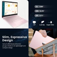 HP Flagship 14" Laptop with 1 Year Office 365 | 16GB RAM | 1.22TB Storage(64GB eMMC & 160GB Docking Station & 1TB Cloud Storage) | Intel 4-Core Processor| Webcam | Wi-Fi | Windows 11 | Pink - Image 8