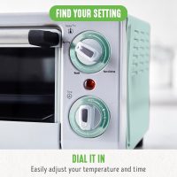 GreenLife Countertop Toaster Oven Air Fryer Stainless Steel, Healthy Ceramic Nonstick, PFAS and PFOA-Free, Tray & Basket, Bake, Broil, Reheat, Adjustable Temp & Time Control, Auto Shutoff, Turquoise - Image 7