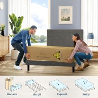 Vesgantti Queen Mattress, 10 Inch Hybrid Mattress in a Box with Memory Foam & Pocket Spring, Ergonomic Design for Pressure Relief, Medium Firm Feel,60"*80"*10" - Image 5