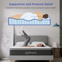 Queen Mattress,10 Inch Hybrid Mattress in a Box with Gel Memory Foam Mattress,Individually Wrapped Pocket Coils Innerspring Mattress,Pressure Relief,Back Pain Relief,CertiPUR-US. - Image 6