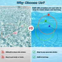 Jasonwell Pool Toys Diving Rings - 28PCS Swim Thru Rings Pool Game Diving Toys with Dive Ring Underwater Treasures Torpedo Bandits Fish Toy Fun Water Swimming Toy for Boys Girls Kids Teens Adults - Image 2