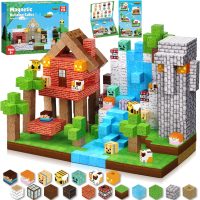 150PCS Magnetic Blocks - Magnetic Building Blocks, Magnet Cubes Toys Stacking, Build Forest World Set, STEM Montessori Sensory Toys for Kids Boys Girls Ages 3-5 6-8 Easter Birthday Gifts - Image 8