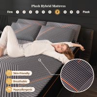 King Mattress, 14 Inch Plush Hybrid Mattress, Soft Memory Foam with Supportive Zone Pocket Coils for Pain Relief, King Size Edge Support, CertiPUR-US,None Fiberglass - Image 3