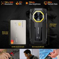 Ulefone Armor Mini 20 Pro 5G Rugged Phone, 16GB+256GB MTK Dimensity 6300, 64MP+50MP Main Camera, 6200mAh(33W), 4.7" HD+ Corning Gorilla Screen, IP68/69K Waterproof, Versatile LED Light, Android 14 - Image 3